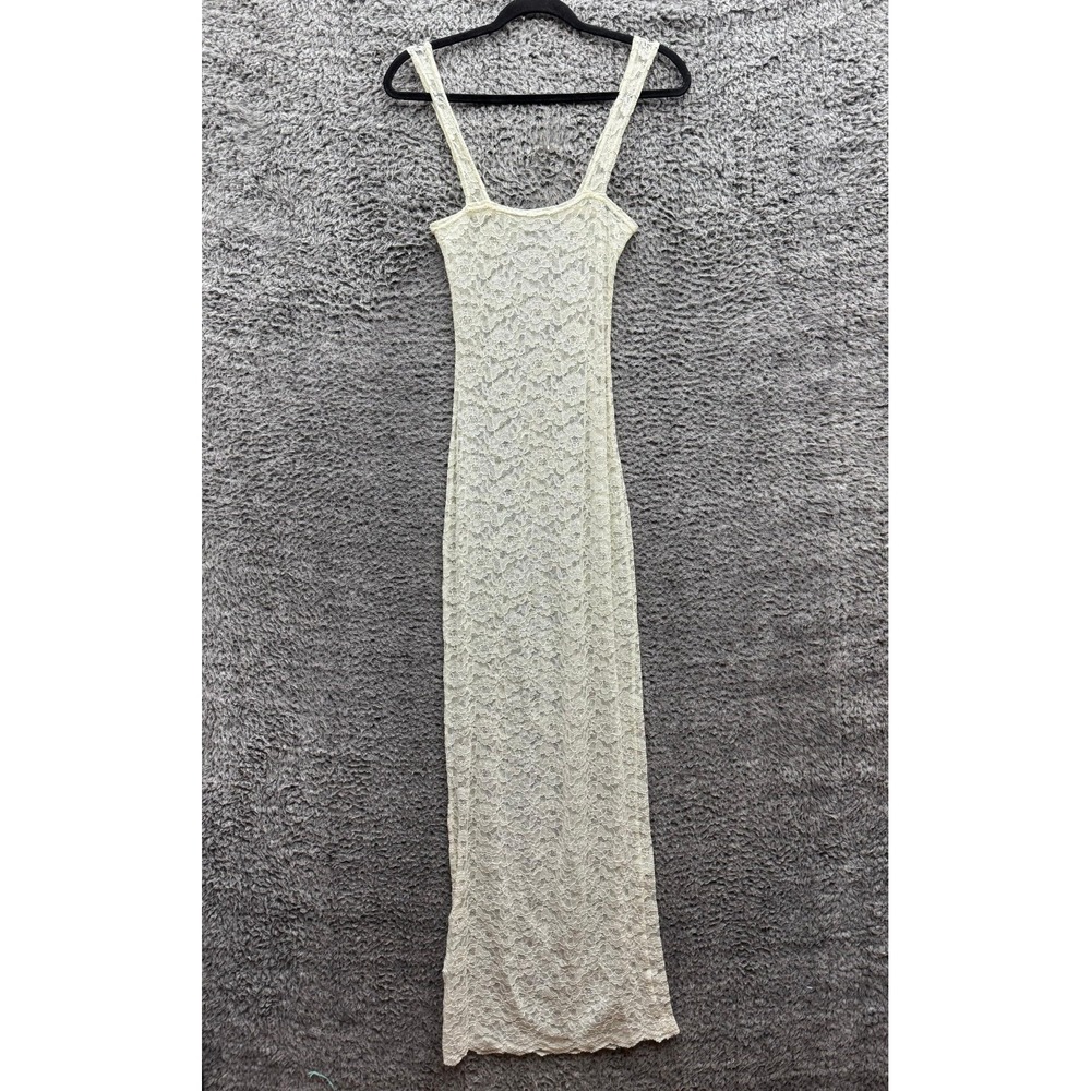 Susamusa London Corded Lace Sleeveless Roya Maxi Dress Ivory Womens Size XS